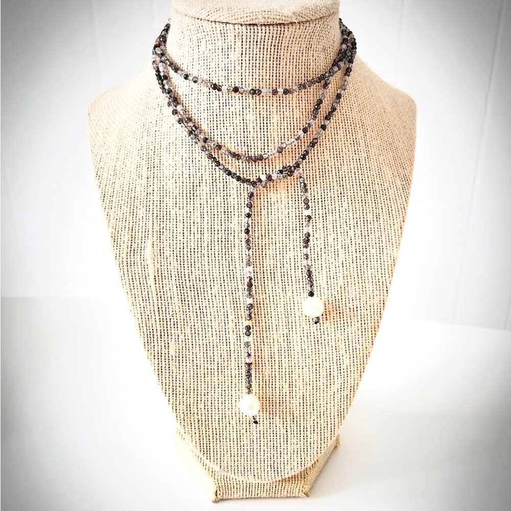 Rare Tourmaline Laraiat Handmade Necklace
